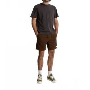 NEW RHYTHM. classic cord jam shorts in chocolate